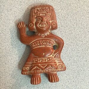 Mexican Female Terracotta Figurine with Intricate Design
